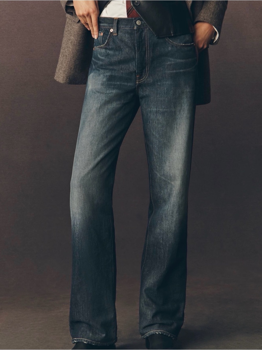 Denimist Leanne Ladies Classic Straight Leg Jeans - Dark Indigo